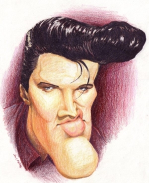 Golden Caricatures Volume 1: caricature of Elvis by Don P.