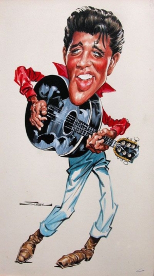Golden Caricatures Volume 1: caricature of Elvis by Bruce Stark.